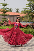 Navratri Special Gamthi Work Gown
