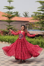Navratri Special Gamthi Work Gown