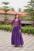 Navratri Special Gamthi Work Gown
