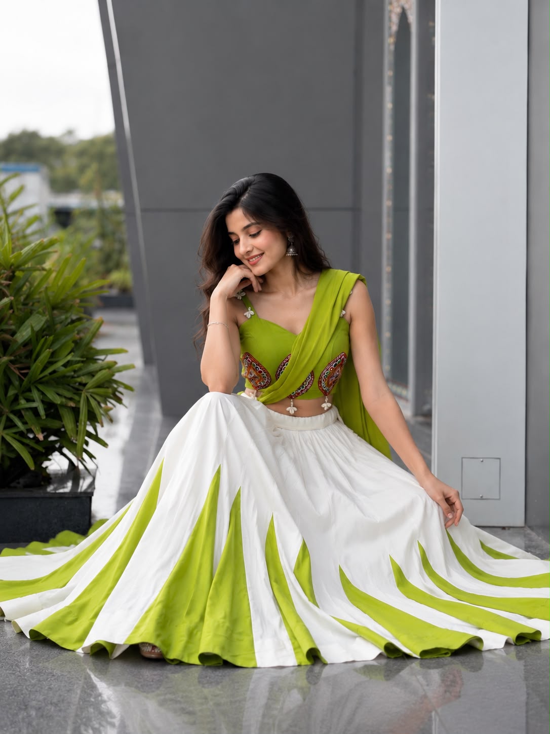 Mirror Pearl Lehenga
