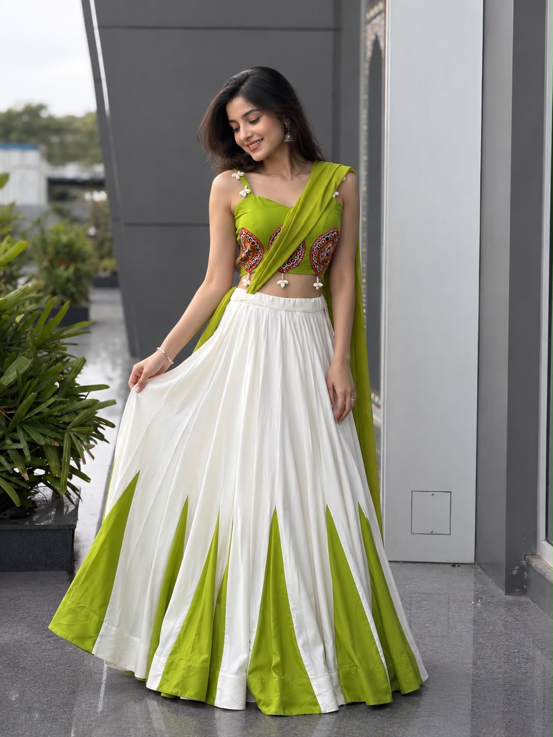 Mirror Pearl Lehenga
