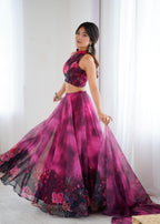 Pure Organza Jari Work Lehenga Choli