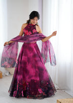 Pure Organza Jari Work Lehenga Choli
