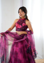 Pure Organza Jari Work Lehenga Choli