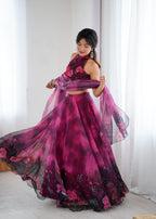 Pure Organza Jari Work Lehenga Choli