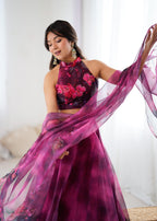 Pure Organza Jari Work Lehenga Choli