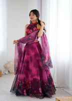Pure Organza Jari Work Lehenga Choli