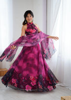 Pure Organza Jari Work Lehenga Choli