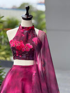 Pure Organza Jari Work Lehenga Choli