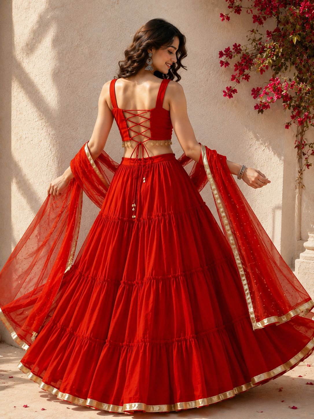 Georgette Flair Lehenga
