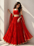 Georgette Flair Lehenga