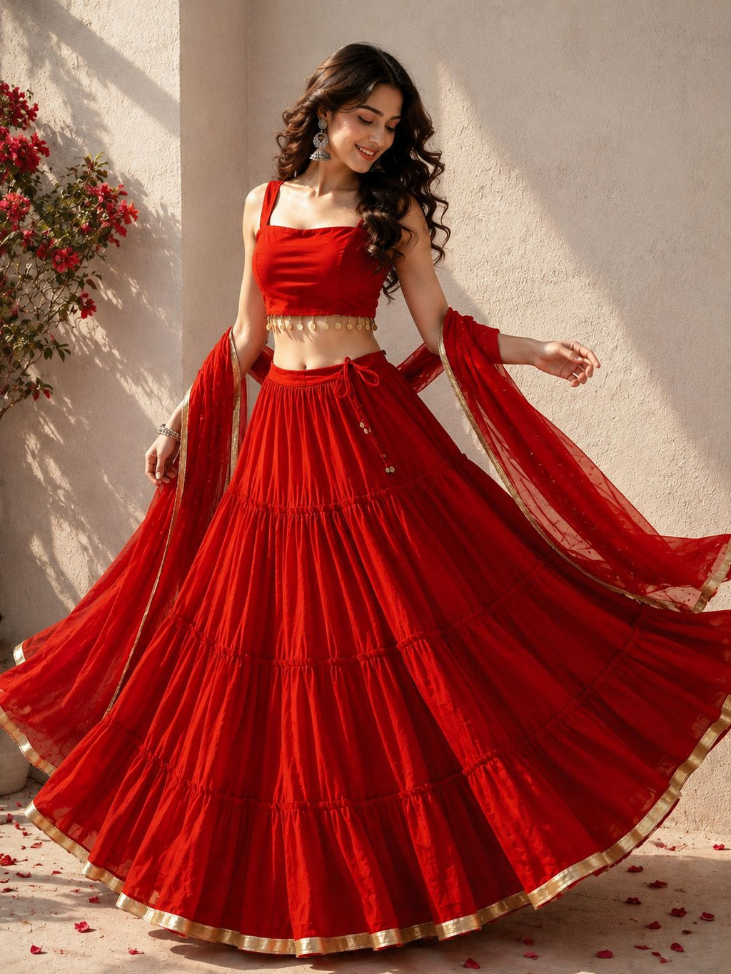 Georgette Flair Lehenga