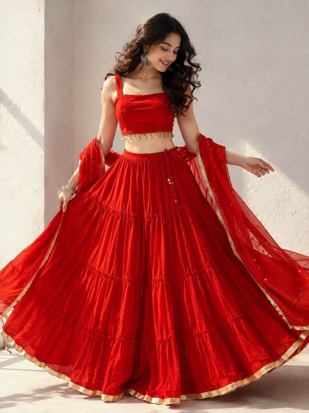 Georgette Flair Lehenga