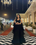 Cascade Georgette Lehenga