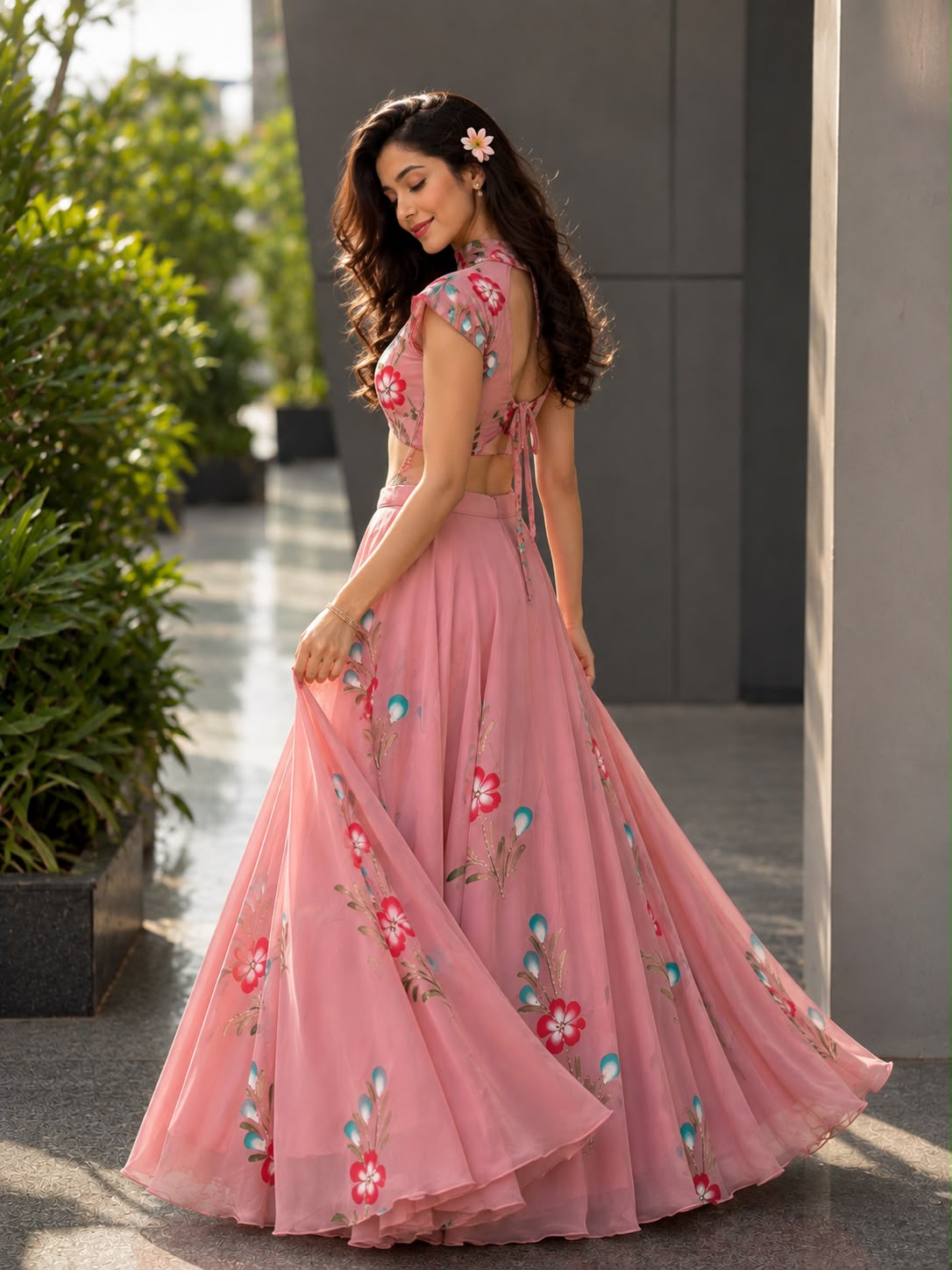 Hand Painted Lehenga