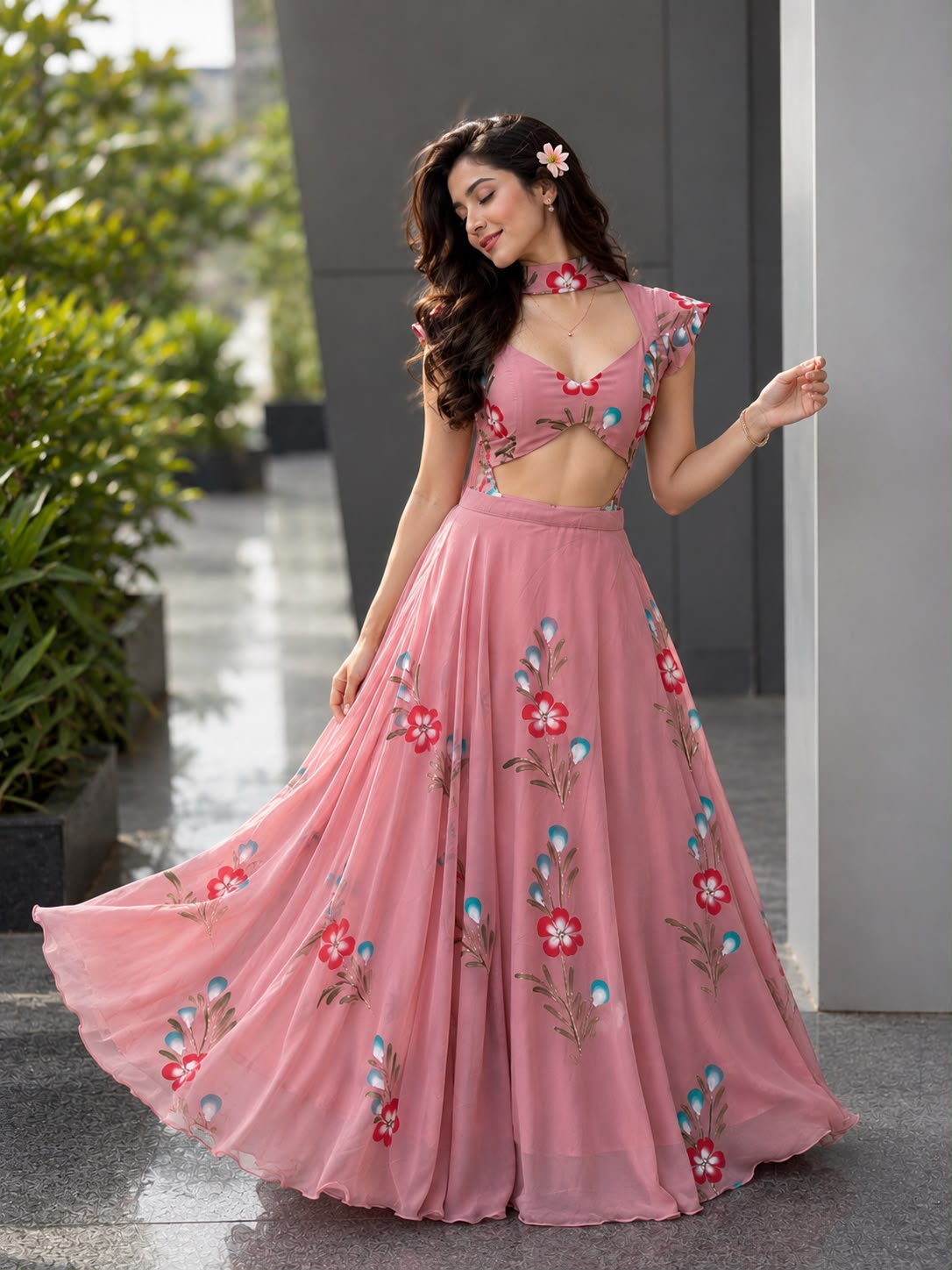 Hand Painted Lehenga