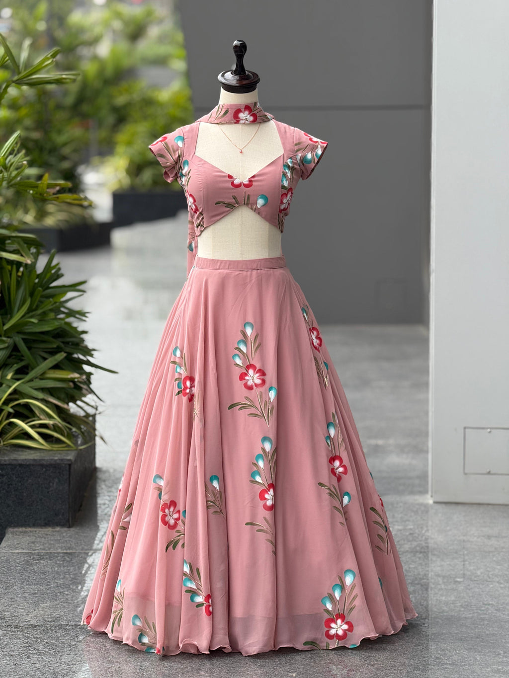 Hand Painted Lehenga