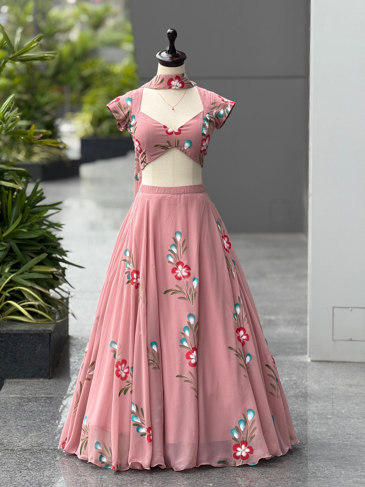 Hand Painted Lehenga