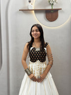 Ajrak Ribbon Lehenga