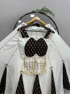 Ajrak Ribbon Lehenga