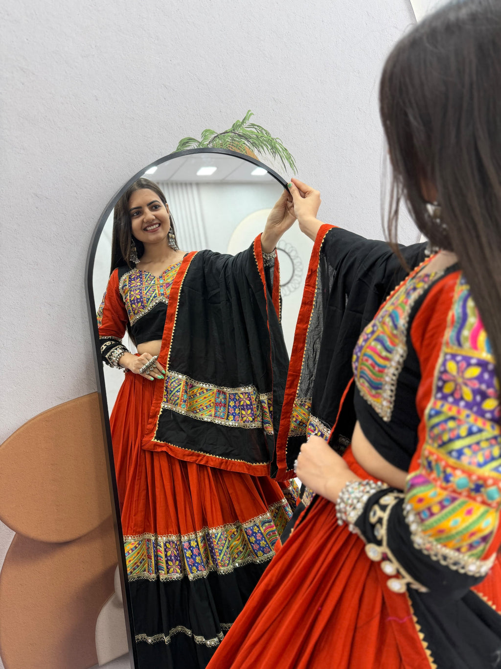 Cotton Mirror Lehenga