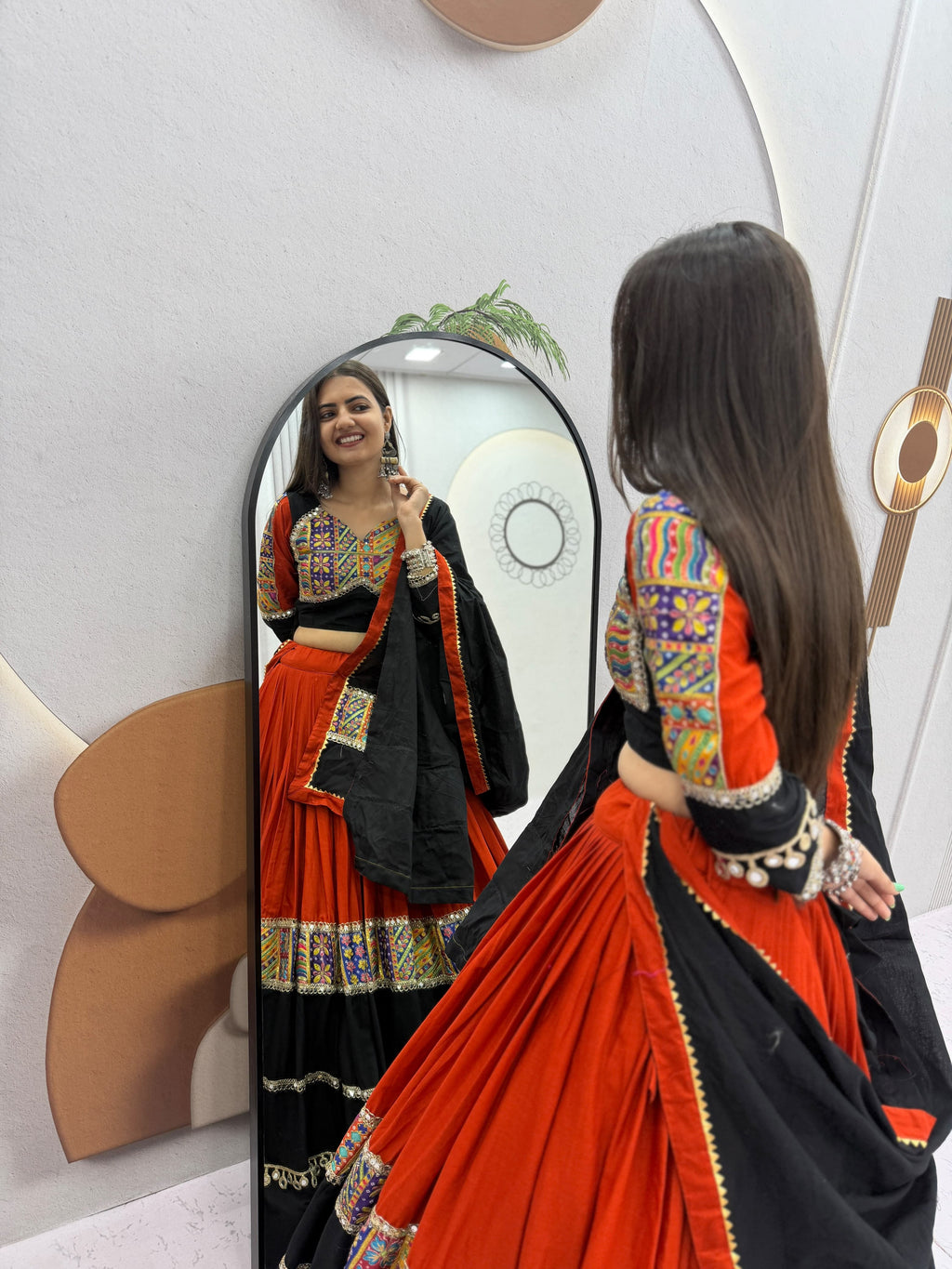 Cotton Mirror Lehenga