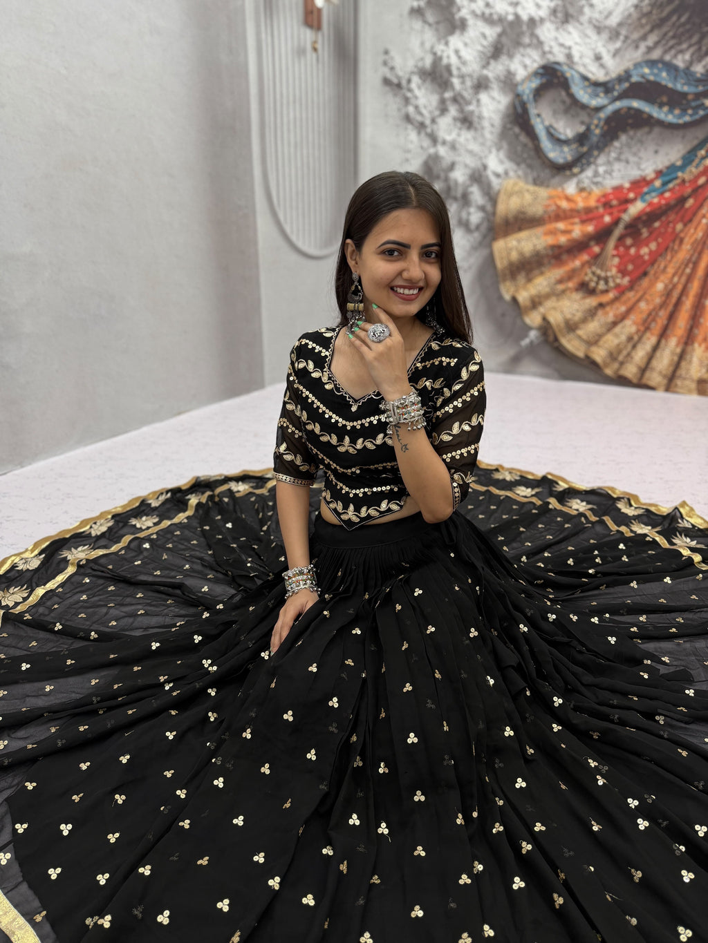 Vintage Sequin Chaniya Choli