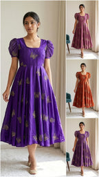 Rangoli Silk Beads Work Gown