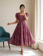 Rangoli Silk Beads Work Gown