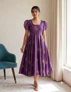 Rangoli Silk Beads Work Gown