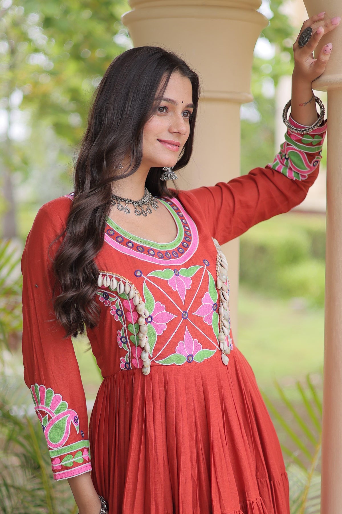 Navratri Mirror Work Gown