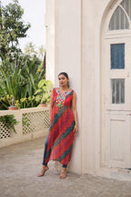 Bandhej Mirror Work Kurti
