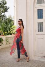 Bandhej Mirror Work Kurti
