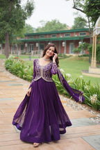 Blooming Sequins Designer Gown