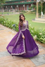 Blooming Sequins Designer Gown