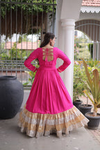 Kutchi Gamthi Mirror Work Gown