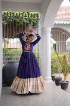 Kutchi Gamthi Mirror Work Gown