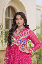 Bandhani Kutchi Patchwork Gown