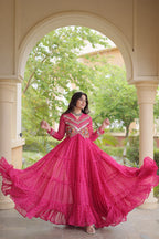 Bandhani Kutchi Patchwork Gown