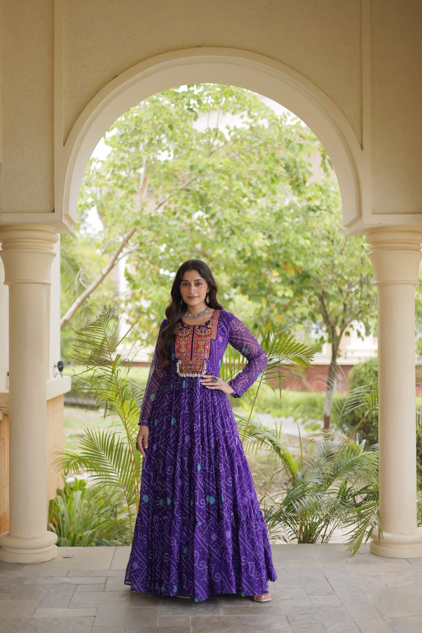 Bandhani Kutchi Festive Gown
