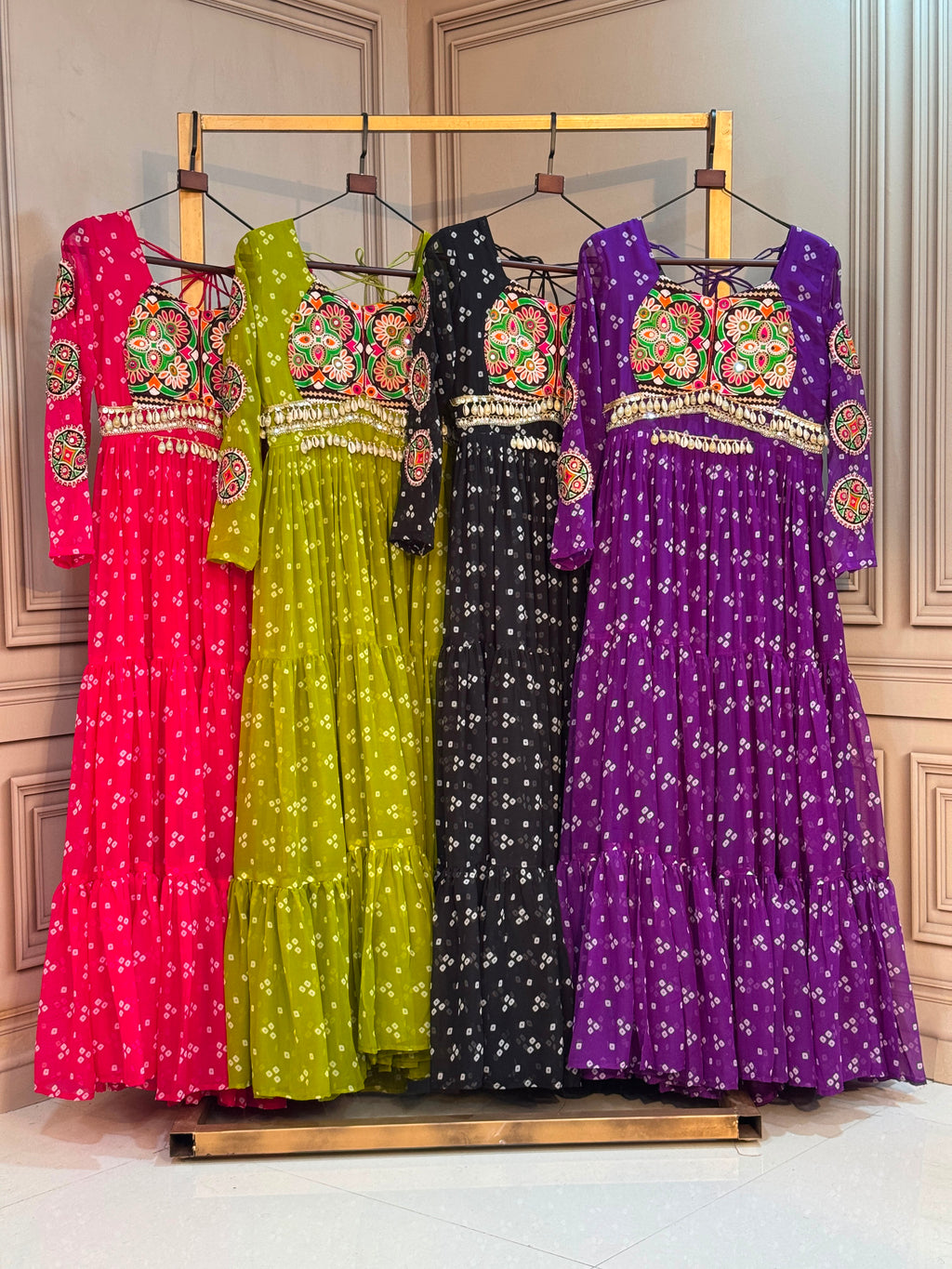 Bandhani Kutchi Designer Gown