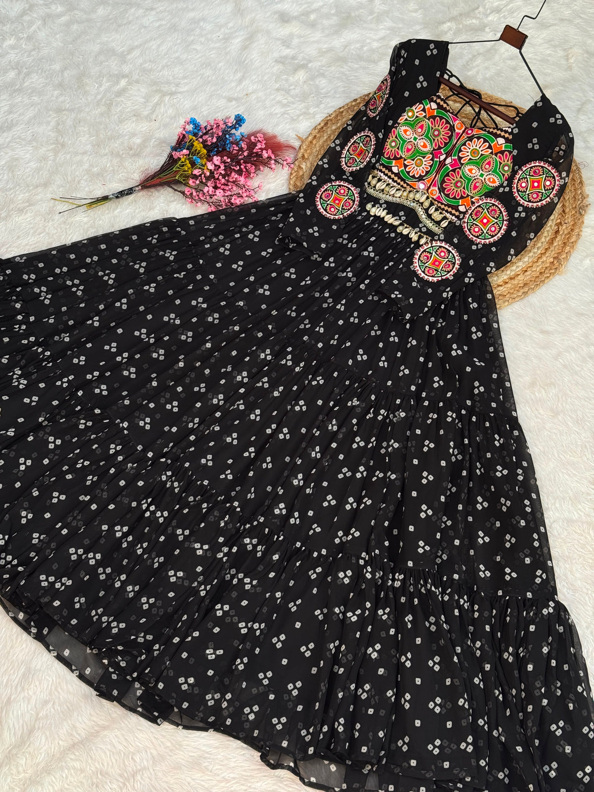 Bandhani Kutchi Designer Gown
