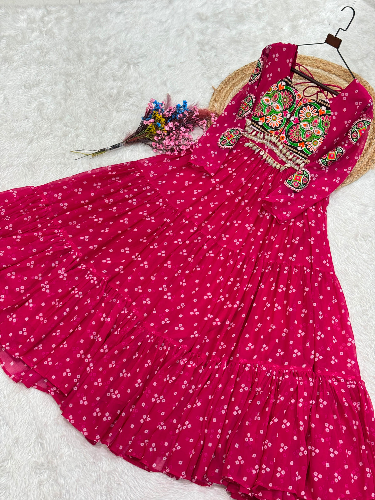 Bandhani Kutchi Designer Gown