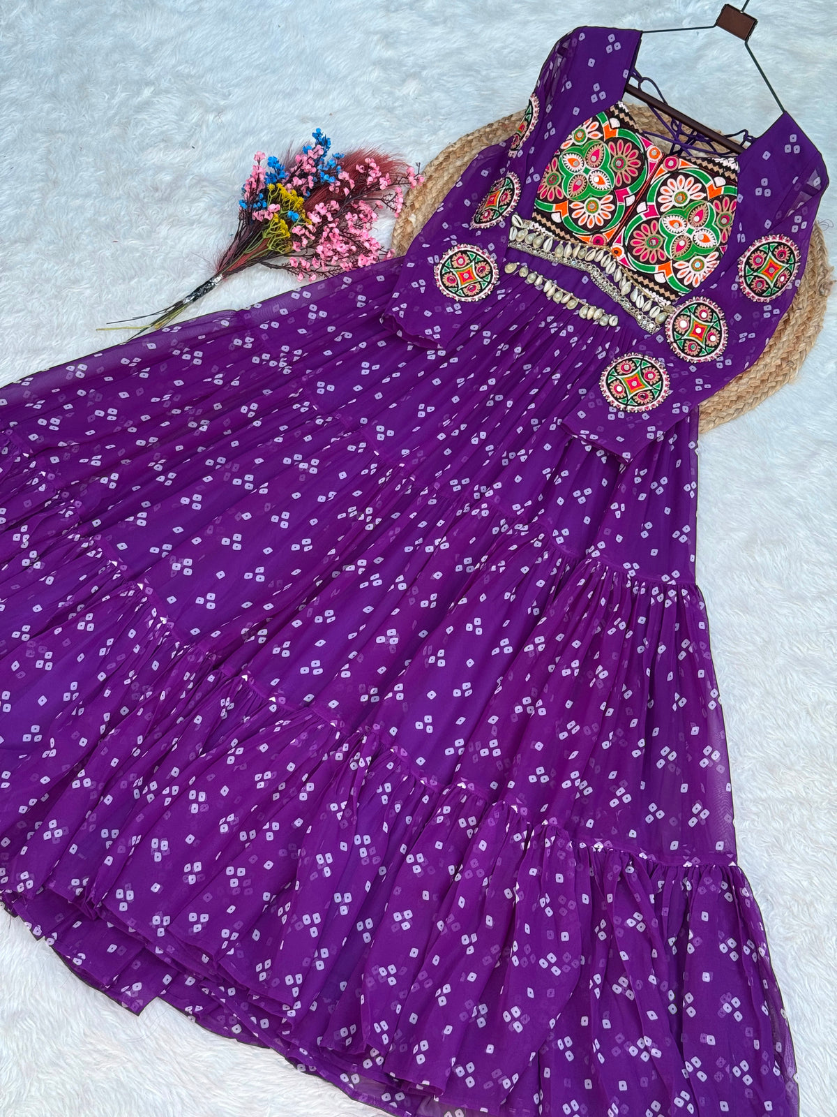 Bandhani Kutchi Designer Gown