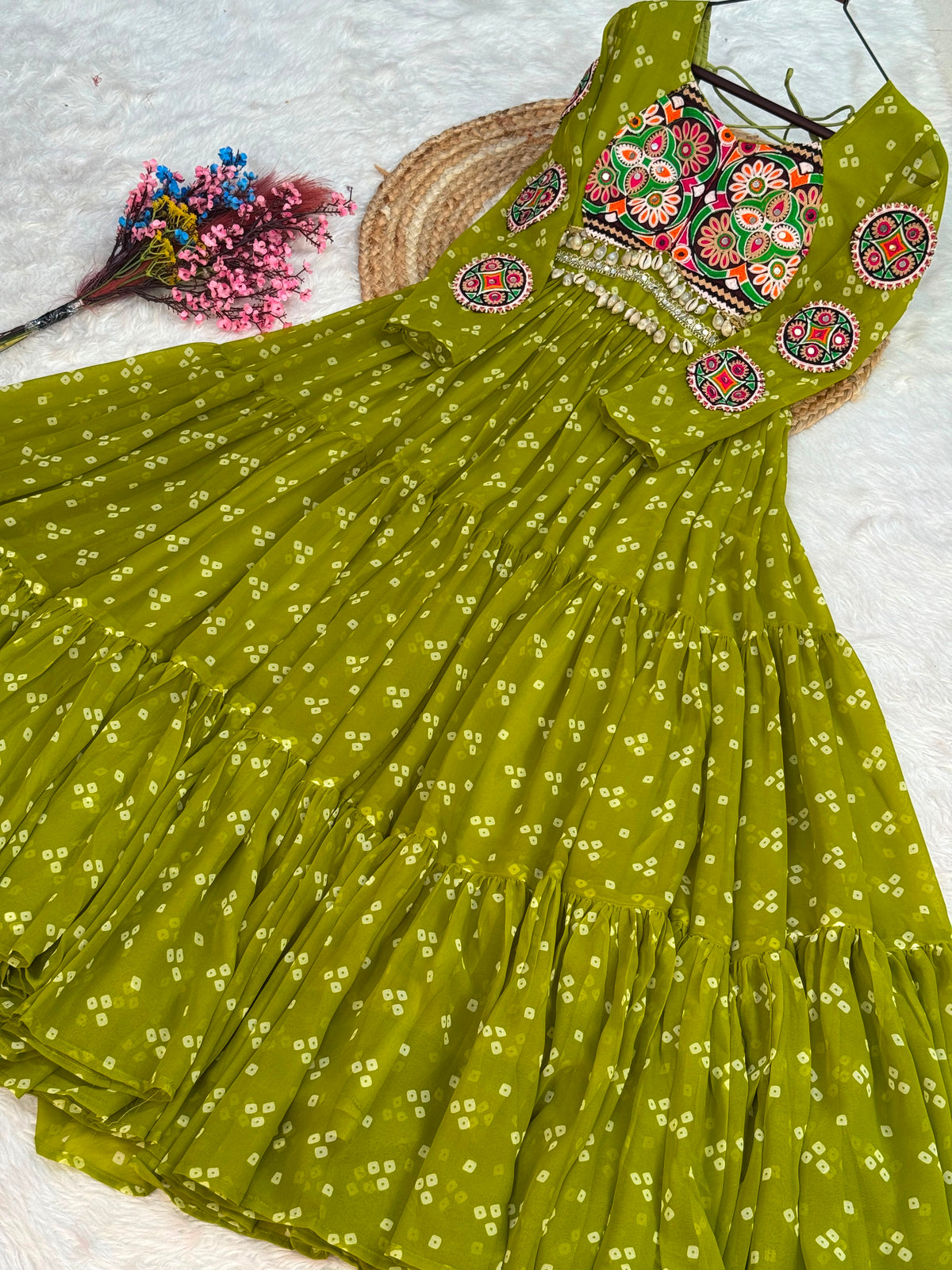 Bandhani Kutchi Designer Gown