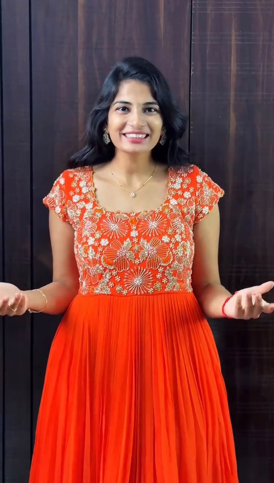 Maggam Work Gown with Dupatta