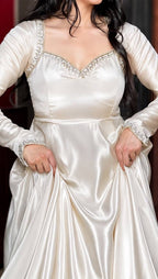 Upada Silk Embroidered Gown Set