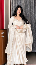 Upada Silk Embroidered Gown Set