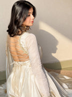 Upada Silk Embroidered Gown Set