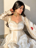 Upada Silk Embroidered Gown Set